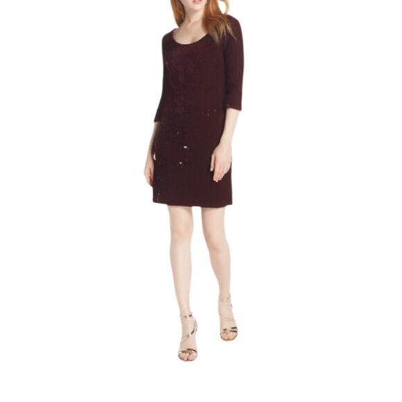 bb dakota burgundy dress Decadent Daze Beaded Mini Dress Burgundy